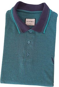 Polo viscose/poliéster verde Petróleo/azul marinho coleção Elegance Arara