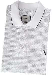 Polo piquet maquinetada algodão políester cor branco coleção elegance arara