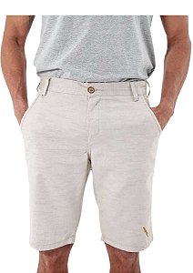 Bermuda masculina sarja flamê areia