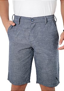 Bermuda masculina sarja flamê algodão elastano azul claro