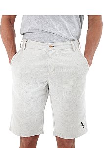 Bermuda masculina sarja flamê algodão elastano botonê