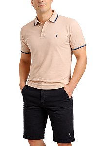 Polo 100% Algodão 30.1 Penteado Bege Coleção Elegance Arara
