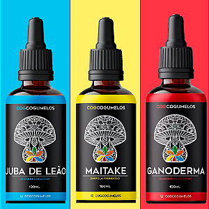 Kit Imunidade - Juba de Leão - Maitake - Ganoderma