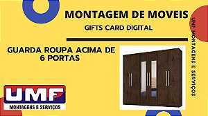 Montagem de Moveis   - Montagem de Guarda  Roupas Acima de  6 Portas ( serviço de montagem )