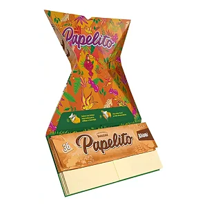 Seda Papelito (Brown) C/ Piteira e Bandeja Dobrável - King Size