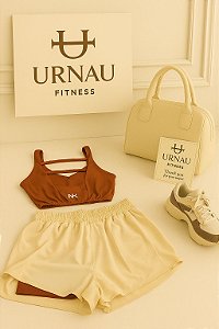 Conjunto de Short e Top Nude/Marrom