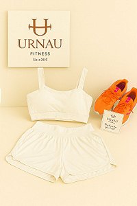 1 conjunto short duplo - Off -White
