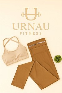 conjunto de top e calça Nude e Capuccino