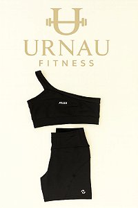 1 conjunto de Short e top 1 alça poliamida - Preto - Tamanho: 36/42-