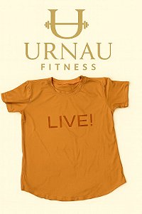 Camiseta LIVE - Laranja - Tamanho: M-