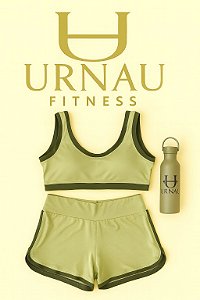 Conjunto de top e short verde limão - Tamanho; 36/44