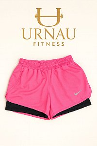 Short duplo- Nike- Pink e preto- tamanho: 36/42