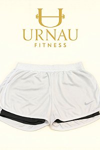 Short duplo- Nike- branco e preto- tamanho: 36/42