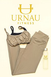 Conjunto de Top e calça - Areia - Tamanho: 36/44