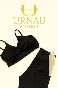 Conjunto de top e short - Preto- Tamanho: 36/44