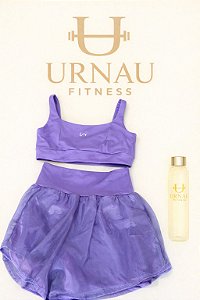 Conjunto de Top e short duplo- com Voile - Tamanho: M