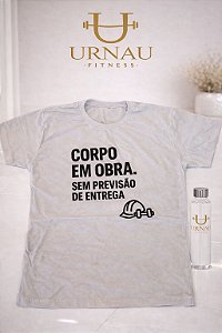 Camiseta algodão - Branca- Corpo em obra… Tamanho: M
