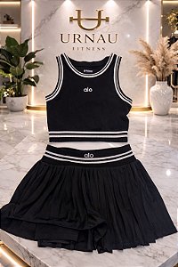 Conjunto de Croppet e short saia- preto - Alo- Tamanho; M