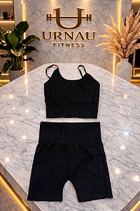 Conjunto canelado - Preto - Tamaho: M