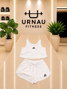 Conjunto Poliamida AD - short duplo- Branco G