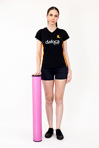 Rolo Massagem Liberação Miofascial em EVA 90x12cm Rosa DF1067 Dafoca Sports