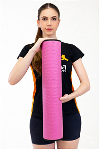 Rolo Massagem Liberação Miofascial Em EVA 60x12cm Rosa DF1066 Dafoca Sports