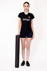 Rolo Massagem Liberação Miofascial 90x12cm DF1063 Preto Dafoca Sports