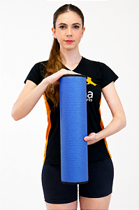 Rolo Massagem Liberação Miofascial Em EVA 45x12cm DF1077 Azul Royal Dafoca Sports