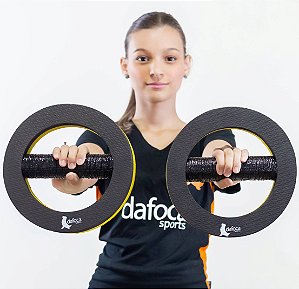 Par de Halteres Circular Hidroginástica P DF4061-BK Preto/Amarelo Dafoca Sports