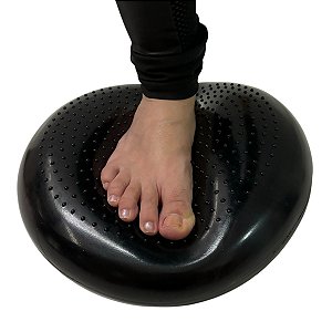 Disco de Equilíbrio Inflável PIlates Fisioterapia Funcional 33cm Preto Liftness Dafoca Sports