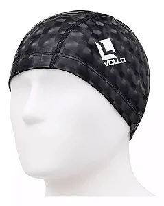 Touca Natação em Tecido Externo e PU VN401-1 Vollo Sports Preta
