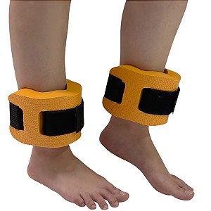 Par de Caneleiras de Hidroginástica Em EVA Peso 2 à 3kg DF4031-LR Laranja Dafoca Sports