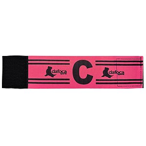 Faixa Braçadeira de Capitão Infantil Ajustável Rosa e Preto Dafoca Sports