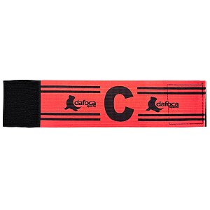 Faixa Braçadeira de Capitão Infantil Ajustável Vermelho e Preto Dafoca Sports