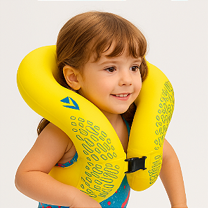 Colete Inflável Infantil 41cm Amarelo Piscina Praia Verão VV47303 Vollo Sports