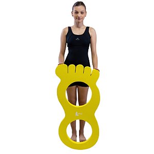 Tapete Flutuante Eva Natação Infantil Para Piscina DF4100-PA Pé Amarelo Dafoca Sports
