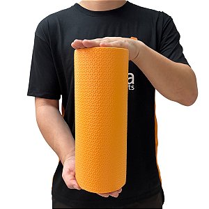 Rolo de Massagem Miofascial Em EVA 30x12cm Pilates Yoga Laranja DF1140-LR Dafoca Sports