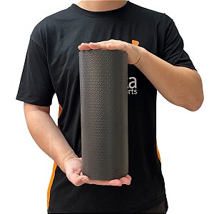 Rolo de Massagem Miofascial Em EVA 30x12cm Pilates Yoga Preto DF1140-PT Dafoca Sports