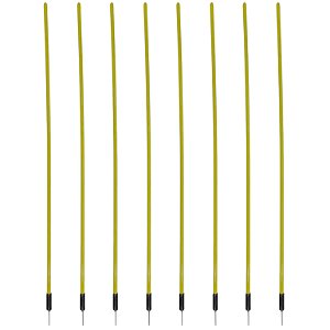 Kit 8 Estacas para Treinamento Obstáculos Agilidade com Mola Amarelo Dafoca Sports