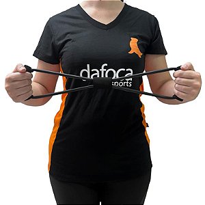 Corda de Tensão Elástico para Alongamento e Exercícios Liftness Dafoca Preto