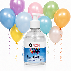 Flutuar Gel Para Balões com Gás Hélio 250ml Silicones Paulista Prolonga a Flutuação