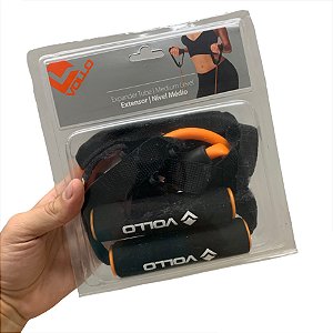 Extensor Elástico com Pegador VP1064 Vollo Nível Médio Laranja