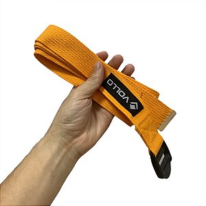 Cinta Fita Strap de Yoga, Pilates e Fisioterapia para alongamento Laranja VP1066 Vollo