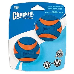 Bola Ultra Squeaker Apito 2 unidades - Chuckit