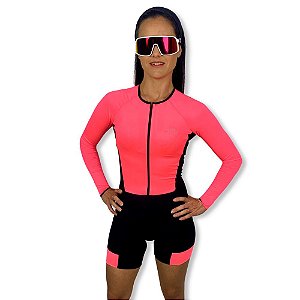 MACAQUINHO CICLISMO SXTR COMFORT SOLID PITAYA MANGA LONGA