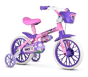 BICICLETA ARO 12 NATHOR CAT ROSA E ROXO