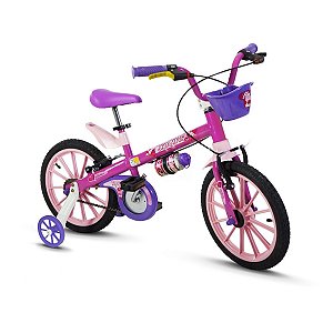 BICICLETA ARO 16 NATHOR TOP GIRLS  C/ CESTA ROSA