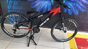 BICICLETA ARO 26 HIGH ONE FREERID JOKER PRETO E VERMELHO