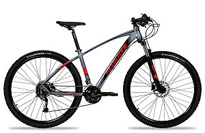 BICICLETA ARO 29 REDSTONE ABORYGEN 18V ALTUS TAM 17 CINZA E VERMELHO