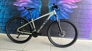 BICICLETA ARO 29 TSW HUNCH PLUS 27V CINZA E VERDE TAM 15,5